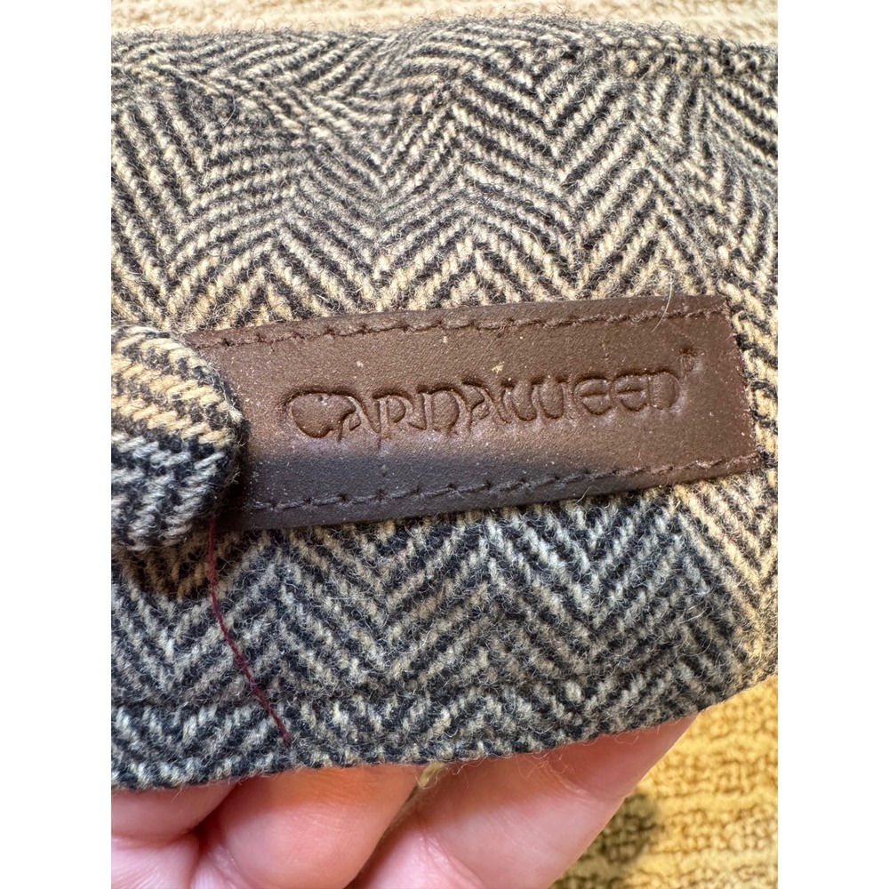 Carnaween Clothing Co Mens Pure New Wool Herringbone Newsboy Cap Made in Ireland - Picture 5 of 9